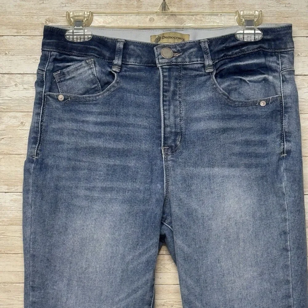 Democracy Ab Technology Jeans Womens 8 Stretch Blue Denim 29x27 Light Wash